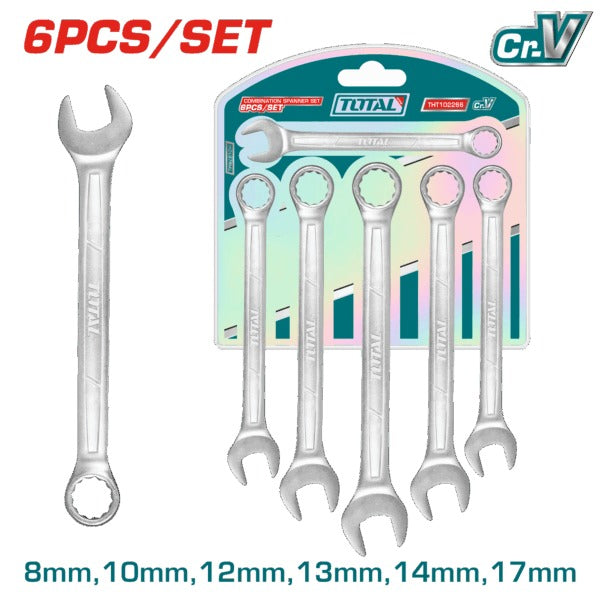 Total Spanner Combination Set 6PC 8 – 17mm