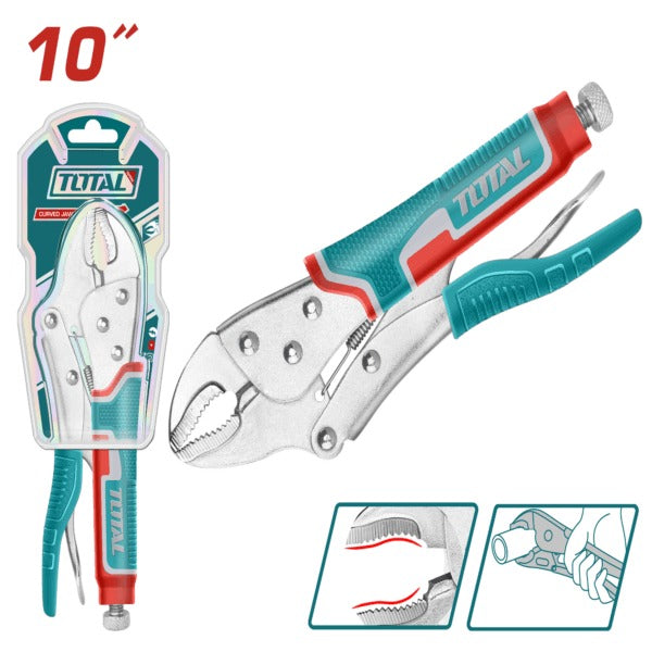 Total Plier Vice Grip Curved Jaw 10