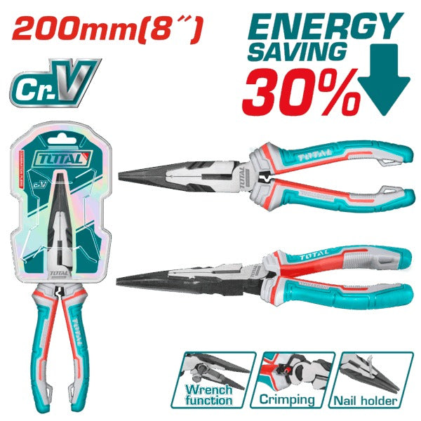 Total Plier High Leverage Long Nose 200mm