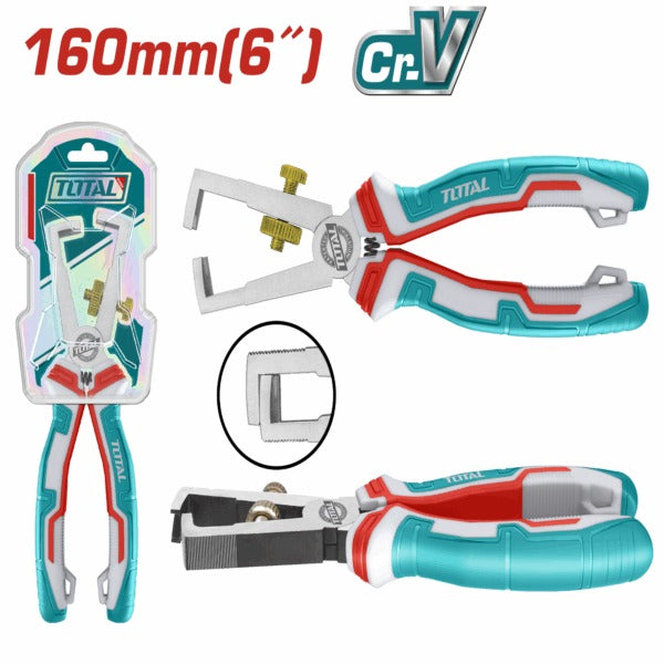 Total Elec Plier Wire Stripping 160mm