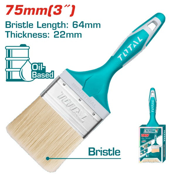 Total Paint Brush Plastic Handle/Rubber 75mm
