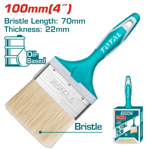 Total Paint Brush Plastic Handle/ Rubber 100mm