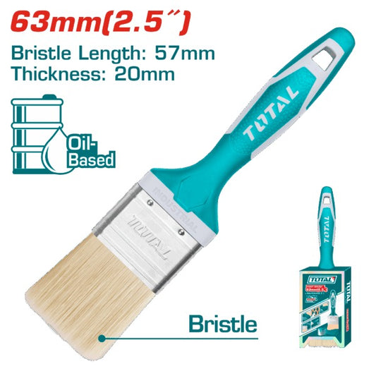 Total Paint Brush Plastic Handle/Rubber 63mm