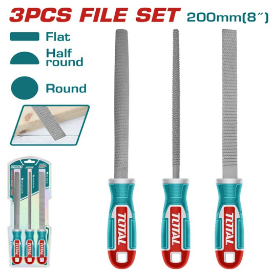 Total File Set 3Pc Wood 200mm