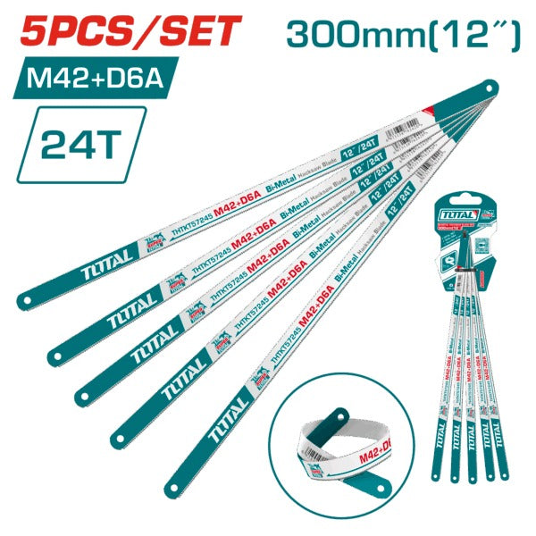 Total Hacksaw Blade 24T 5pc
