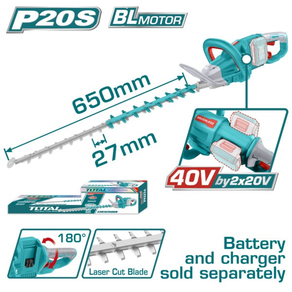Total 20V/40V Hedge Trimmer 650mm SOLO