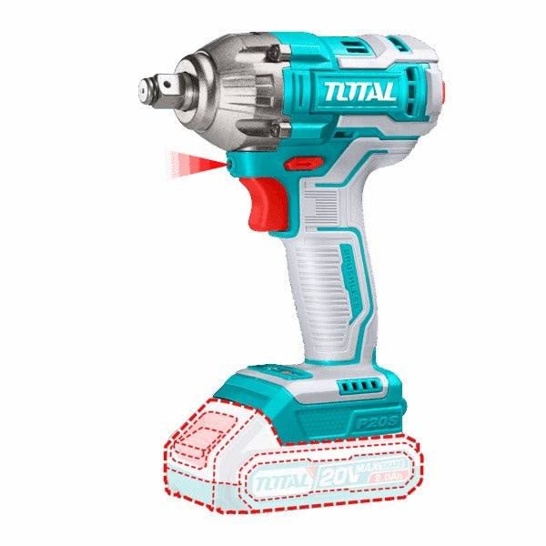 Total 20V Impact Wrench 300nm 1/2dr SOLO
