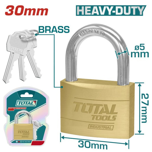 Total Padlock Brass HD 30mm