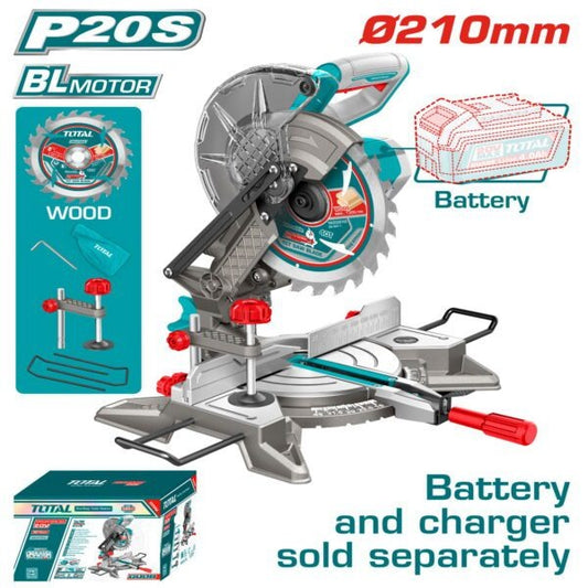 Total 20V Mitre Saw 210mm+Blade SOLO