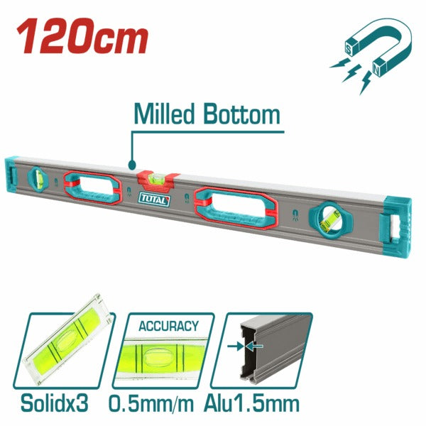 Total Spirit Level 1200mm Double Sided Milled/Magnet