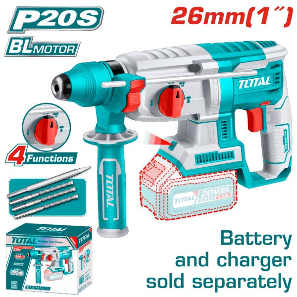 Total 20V Rotary Hammer 26mm SOLO