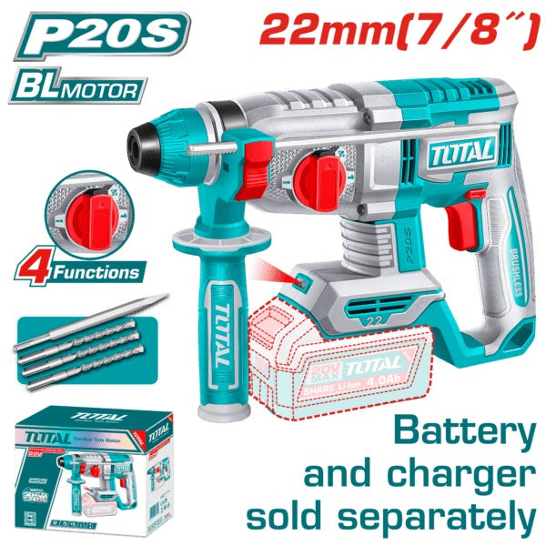 Total 20V Rotary Hammer 22mm SOLO