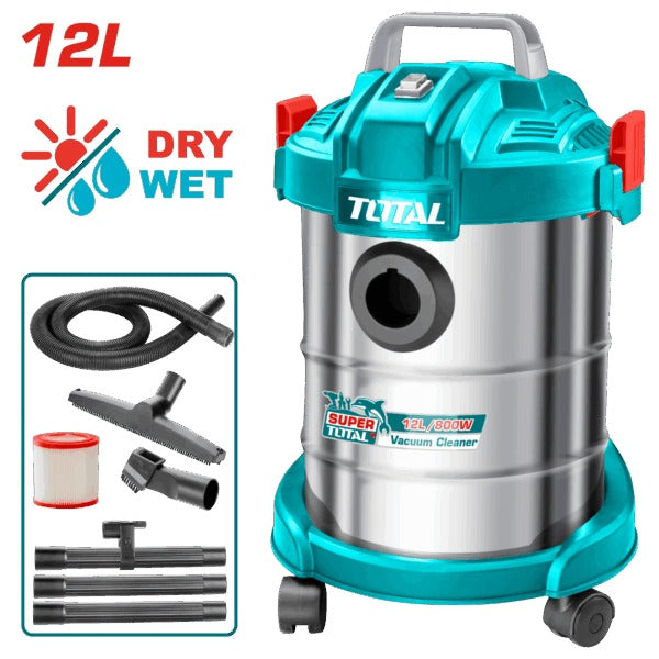 Total 220V Vacuum Cleaner Wet & Dry 800W 12L