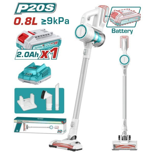 Total 20V Vacuum Cleaner 0.8L 1X2AH + 2AH Charger