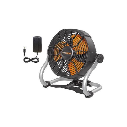 WORX Home and Jobsite Cordless Battery Powered Fan 2 Speed AC | 20V | 20W Adaptor : input 100-240V output 22VDC | 1500mA | Class II | TOOL ONLY