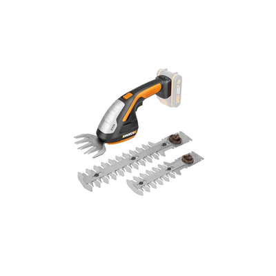 WORX Zen Powershare Cordless Hedge & Grass Trimmer 20V max | no: 1150r/min |10cm Cutting Width Grass | Shear Blade 12/20cm | Cutting Length Shrub Blade |TOOL ONLY